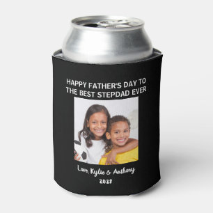 Vaderdag Best Stepdad Ever Photo Black Blikjeskoeler