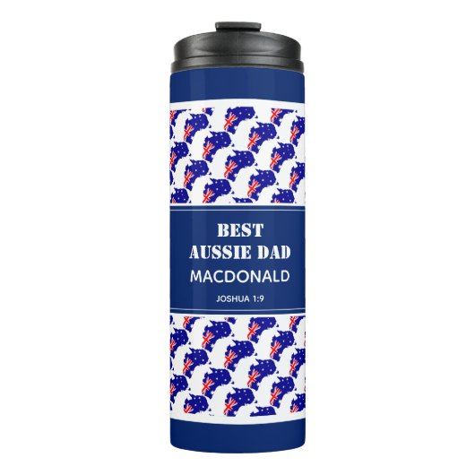 Vaderdag BESTE AUSSIE DAD Custom Australia Thermosbeker (Voorkant)