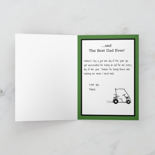 Vaderdag Beste Golfer Kaart (Binnen)