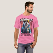 Vaderdag beste hond papa gepersonaliseerd t-shirt (Voorkant volledig)