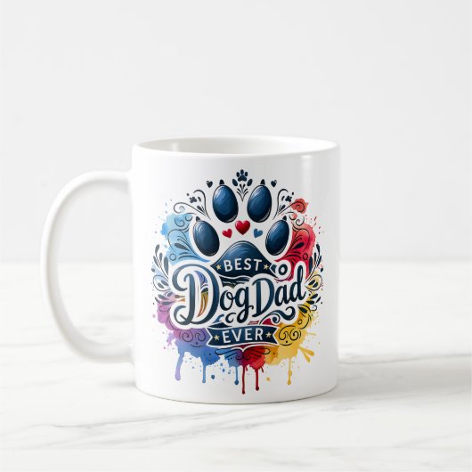 Vaderdag Beste Hond Papa Ooit Koffiemok (Links)