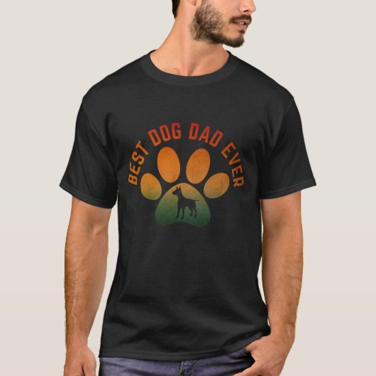Vaderdag beste hond papa ooit t-shirt (Voorkant)