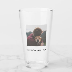 Vaderdag beste hond vader uw huisdieren foto bier glas