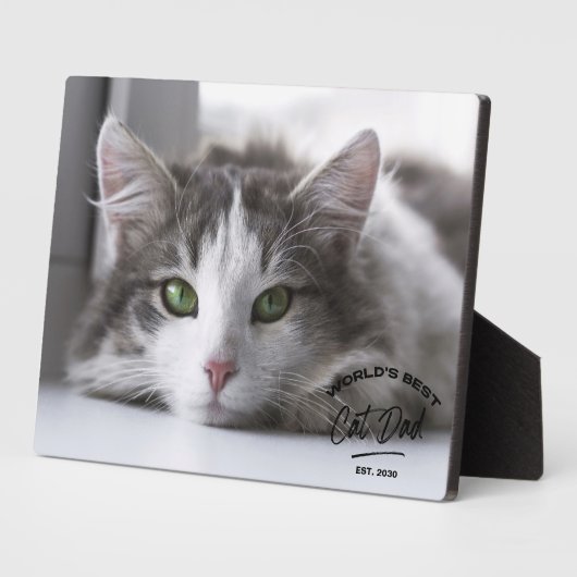 Vaderdag Beste Kat Papa Foto Plaque Fotoplaat (Zijkant)