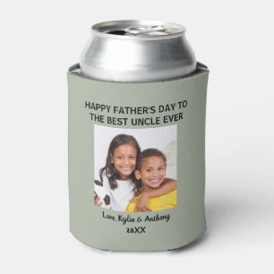 Vaderdag beste oom ooit aangepaste foto groen blikjeskoeler