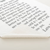 Vaderdag Beste pap brief gepersonaliseerd Sherpa Deken (3/4)