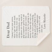 Vaderdag Beste pap brief gepersonaliseerd Sherpa Deken (Voorkant (horizontaal))