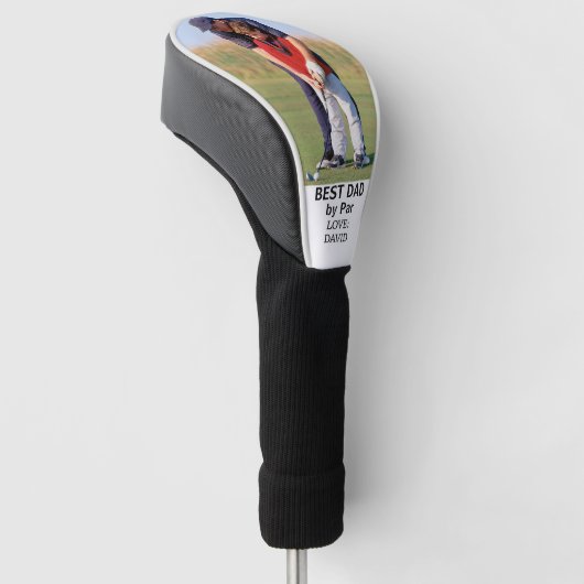 Vaderdag | Beste pap door par foto gepersonaliseer Golfheadcover (Schuin)
