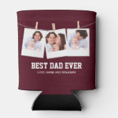 Vaderdag | Beste pap ooit 3 Foto-collage Blikjeskoeler (Achterkant)