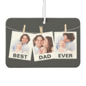 Vaderdag | Beste pap ooit 3 Foto-collage Luchtverfrisser (Voorkant)