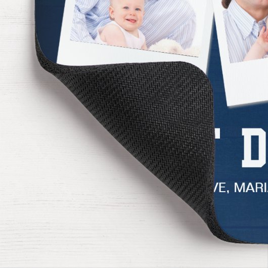 Vaderdag | Beste pap ooit 3 Foto-collage Muismat (Hoek)