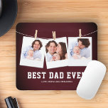 Vaderdag | Beste pap ooit 3 Foto-collage Muismat<br><div class="desc">Upload je favoriete foto's en voeg je namen toe om je eigen unieke persoonlijke vaderdag te geven.</div>