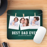 Vaderdag | Beste pap ooit 3 Foto-collage Muismat<br><div class="desc">Upload je favoriete foto's en voeg je namen toe om je eigen unieke persoonlijke vaderdag te geven.</div>