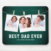 Vaderdag | Beste pap ooit 3 Foto-collage Muismat (Voorkant)