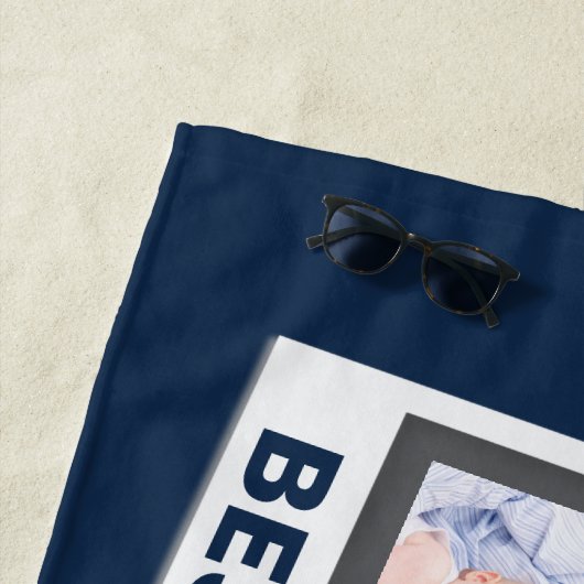 Vaderdag | Beste pap ooit 3 Foto-collage Strandlaken (In situ)