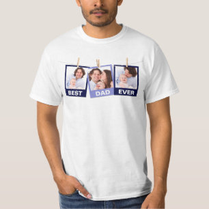 Vaderdag   Beste pap ooit 3 Foto-collage T-shirt