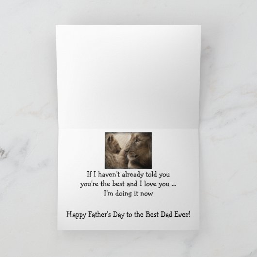 Vaderdag beste pap ooit dierenkaart kaart (Binnen)