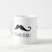 Vaderdag Beste pap ooit Mustache Coffee Mok (Voorkant links)