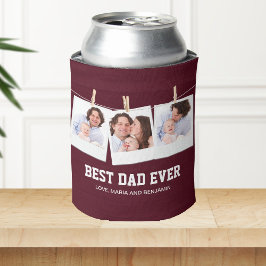 Vaderdag | Beste Papa Aller Tijden 3 Foto Collage Blikjeskoeler
