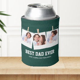 Vaderdag | Beste Papa Aller Tijden 3 Foto Collage Blikjeskoeler