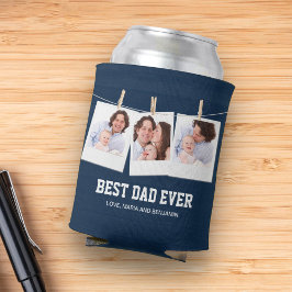Vaderdag | Beste Papa Aller Tijden 3 Foto Collage Blikjeskoeler