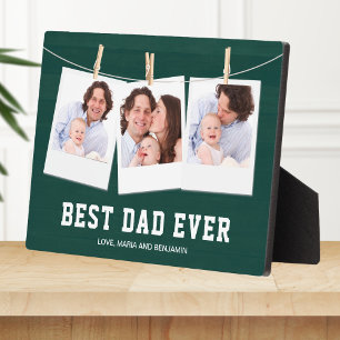 Vaderdag   Beste Papa Aller Tijden 3 Foto Collage Fotoplaat