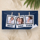 Vaderdag | Beste Papa Aller Tijden 3 Foto Collage Strandlaken