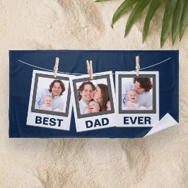 Vaderdag | Beste Papa Aller Tijden 3 Foto Collage Strandlaken