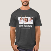 Vaderdag | Beste Papa Aller Tijden 3 Foto Collage T-shirt (Voorkant)