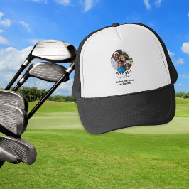 Vaderdag Beste Papa Door Par Aangepaste Foto Golf Trucker Pet