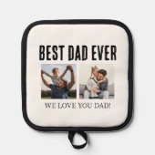 Vaderdag Beste papa ooit 2 fotocollage Pannenlap (Voorkant)