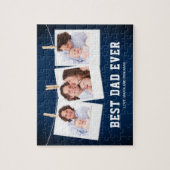 Vaderdag | Beste Papa Ooit 3 Foto Collage Legpuzzel (Verticaal)