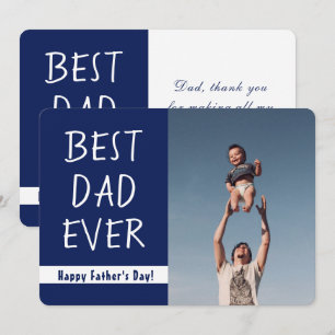 Vaderdag BESTE PAPA Ooit Aangepaste Foto Bedankkaart