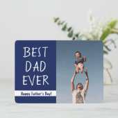 Vaderdag BESTE PAPA Ooit Aangepaste Foto Bedankkaart (Staand voorkant)