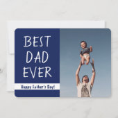 Vaderdag BESTE PAPA Ooit Aangepaste Foto Bedankkaart (Voorkant)