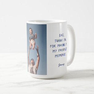 Vaderdag BESTE PAPA Ooit Aangepaste Foto Sjabloon Koffiemok