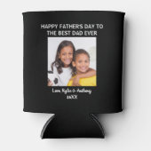 Vaderdag Beste papa ooit aangepaste foto zwart Blikjeskoeler (Voorkant)