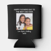 Vaderdag Beste papa ooit aangepaste foto zwart Blikjeskoeler (Achterkant)