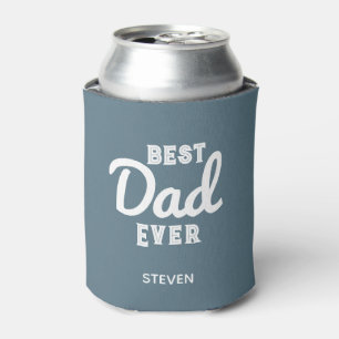 Vaderdag Beste papa ooit Dusty Blue gepersonalisee Blikjeskoeler
