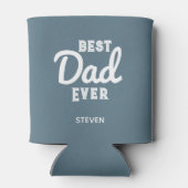 Vaderdag Beste papa ooit Dusty Blue gepersonalisee Blikjeskoeler (Achterkant)