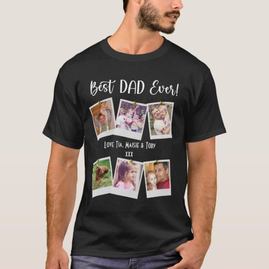 Vaderdag Beste papa ooit foto T-shirt (Voorkant)