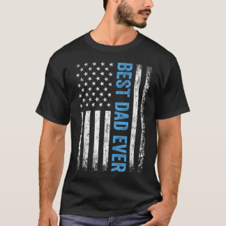 Vaderdag Beste Papa Ooit Met Ons Amerikaanse T-shirt