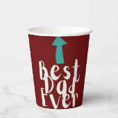 Vaderdag Beste papa ooit minimalistisch Papieren Bekers (Achterkant)