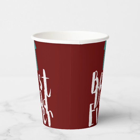 Vaderdag Beste papa ooit minimalistisch Papieren Bekers (Rechts)