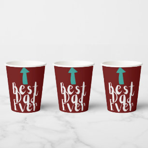 Vaderdag Beste papa ooit minimalistisch Papieren Bekers