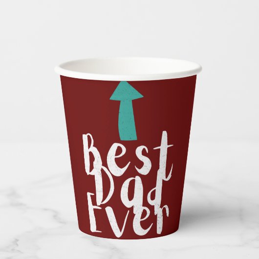 Vaderdag Beste papa ooit minimalistisch Papieren Bekers (Voorkant)
