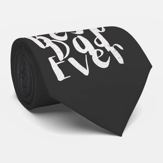 Vaderdag Beste papa ooit minimalistisch Stropdas (Opgerold)