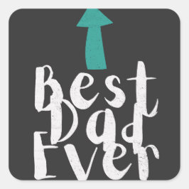 Vaderdag Beste papa ooit minimalistisch Vierkante Sticker