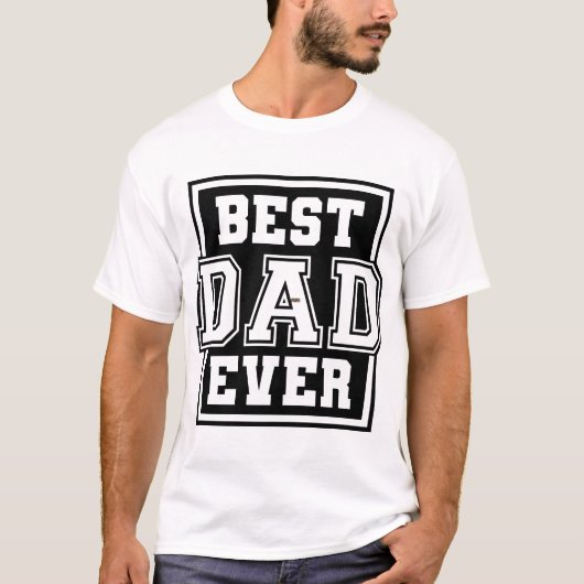 Vaderdag Beste Papa Ooit T-shirt (Voorkant)