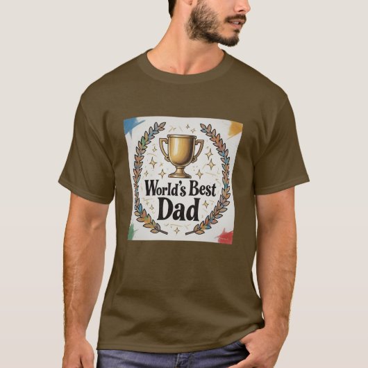 Vaderdag | Beste papa ooit trofee T-shirt (Voorkant)
